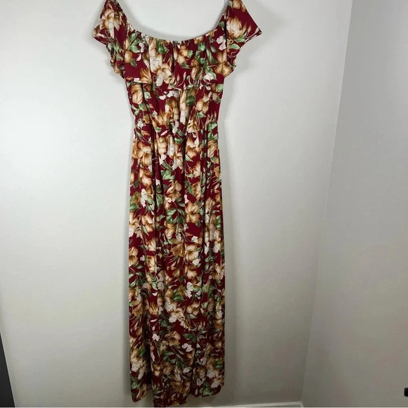Altar'd State Dresses & Skirts - Altar'd State Womens Floral Maxi Dress Short Sleeve Off the Shoulder Lined Small